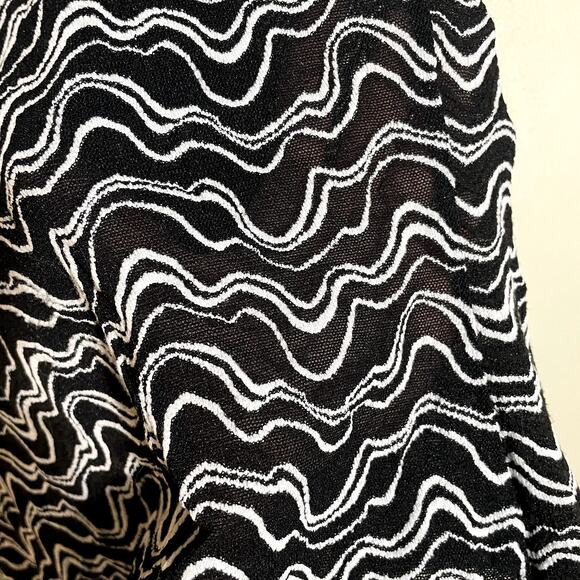 Vintage Wolford Lace Y2K Squiggle Pattern Sheer top - Picture 2 of 6